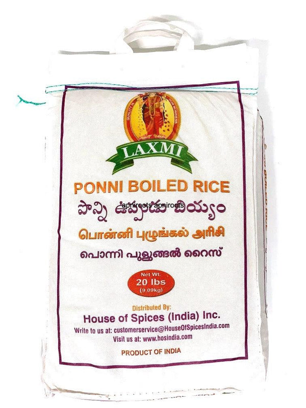 LAXMI PONNI BOILED RICE 20LB - apniroots Grocery